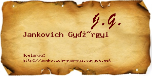 Jankovich Györgyi névjegykártya