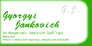 gyorgyi jankovich business card